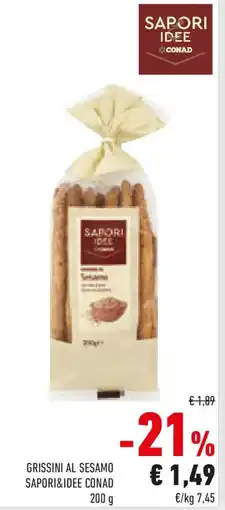 Conad Grissini al sesamo SAPORI&IDEE CONAD offerta