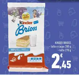 Conad KINDER BRIOSS latte e cacao - latte offerta