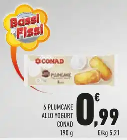 Conad 6 plumcake allo yogurt CONAD offerta