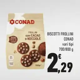 Conad Biscotti frollini CONAD offerta