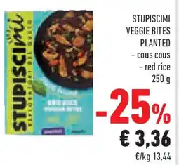 Conad Superstore Stupiscimi veggie bites planted - cous cous - red rice offerta