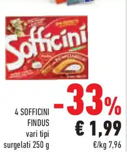 Conad Superstore 4 sofficini findus vari tipi surgelati offerta