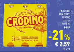 Conad Aperitivo analcolico CRODINO classico offerta