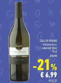 Conad COLLI DI POIANIS - friulano d.o.c. cabernet franc offerta