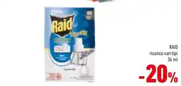 Conad RAID ricarica vari tipi offerta