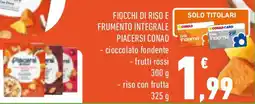 Conad Fiocchi di riso e frumento integrale PIACERSI CONAD offerta