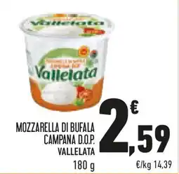 Conad Mozzarella di bufala campana d.o.p. VALLELATA offerta