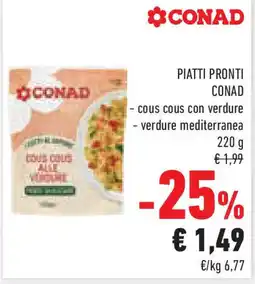 Conad Superstore Piatti pronti conad cous cous con verdure - verdure mediterranea offerta