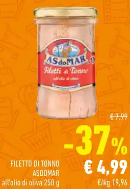 Conad Superstore Filetto di tonno asdomar all'olio di oliva offerta