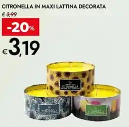 Bennet Citronella in maxi lattina decorata offerta