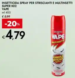 Insetticida spray per striscianti e multinsetti super ko2 VAPE