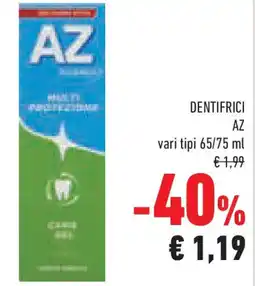 Conad Superstore Dentifrici az vari tipi € 1,99 offerta