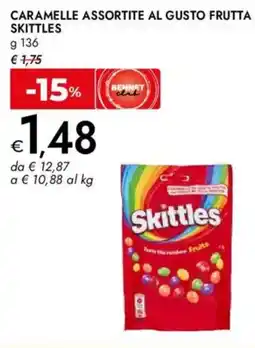 Bennet Caramelle assortite al gusto frutta confetti al cioccolato SKITTLES offerta