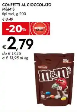 Bennet Confetti al cioccolato M&M'S offerta