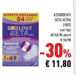 Conad Superstore Assorbenti seta ultra lines vari tipi offerta
