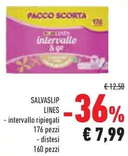 Conad Superstore Salvaslip lines - intervallo ripiegati pezzi distessi pezzi offerta