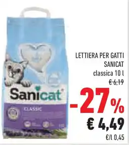 Conad Superstore Lettiera per gatti sanicat classica offerta