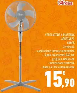 Conad Superstore Ventilatore a piantana ar5st40pg ardes offerta