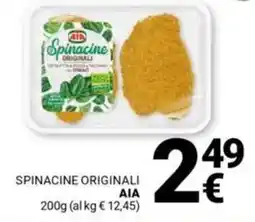 Supermercati Gulliver Spinacine originali AIA offerta