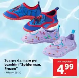 Lidl Scarpe da mare per bambini “Spiderman, Frozen” offerta
