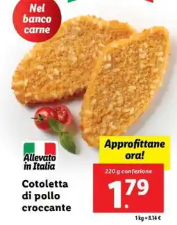 Lidl Cotoletta di pollo croccante offerta