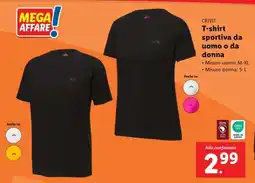 Lidl CRIVIT T-shirt sportiva da uomo o da donna offerta