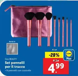 Lidl Set pennelli per il trucco offerta