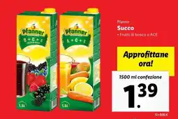 Lidl Pfanner Succo offerta