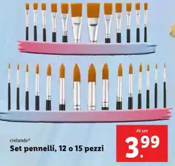 Lidl Set pennelli offerta