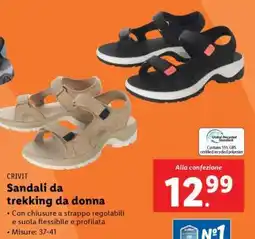 Lidl CRIVIT Sandali da trekking da donna offerta