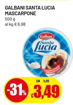 Famila Galbani Santa Lucia Mascarpone offerta