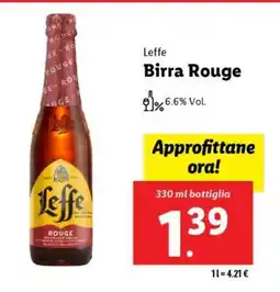 Lidl Leffe Birra Rouge offerta