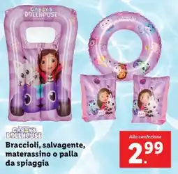 Lidl Braccioli, salvagente, materassino o palla da spiaggia offerta