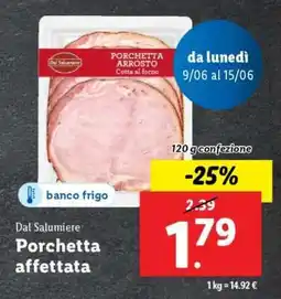 Lidl Porchetta affettata offerta
