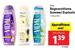 Lidl Vidal Bagnoschiuma Summer Explosio offerta