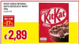 Famila KITKAT CEREALI INTEGRALI GUSTO CIOCCOLATO E WAFER offerta