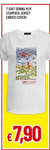 Famila T-SHIT DONNA M/M STAMPATA JERSEY ENRICO COVERI offerta
