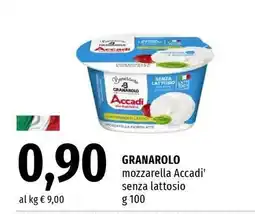 Famila GRANAROLO mozzarella Accadi' senza lattosio offerta