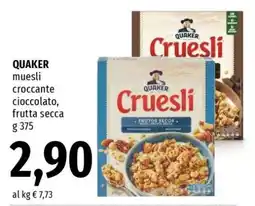 Famila QUAKER Cruesli offerta