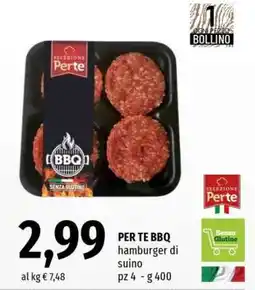 Famila PER TE BBQ hamburger di suino offerta