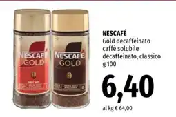 Famila NESCAFÉ Gold decaffeinato offerta