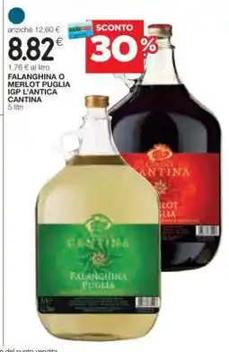 Coop Falanghina o Merlot Puglia IGP L’Antica Cantina offerta