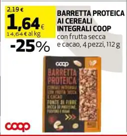 Coop BARRETTA PROTEICA AI CEREALI INTEGRALI COOP offerta