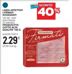 Coop PROSCIUTTO COTTO ALTA QUALITA’ 100 G offerta