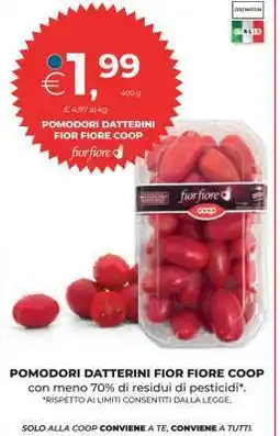 Coop POMODORI DATTERINI FIOR FIORE COOP offerta