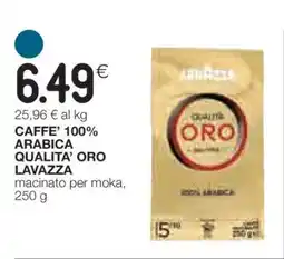 Coop CAFFE' 100% ARABICA QUALITA' ORO LAVAZZA offerta