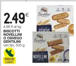 Coop Biscotti Novellini o Osvego Gentilini offerta