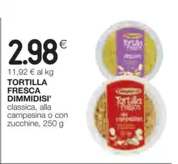 Coop TORTILLA FRESCA DIMMIDISI' offerta