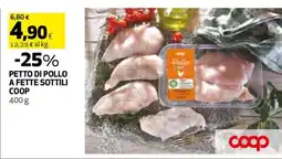 Coop Petto di Pollo a Fette Sottili Coop offerta