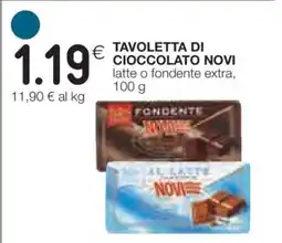 Coop Tavoletta di Cioccolato Novi offerta